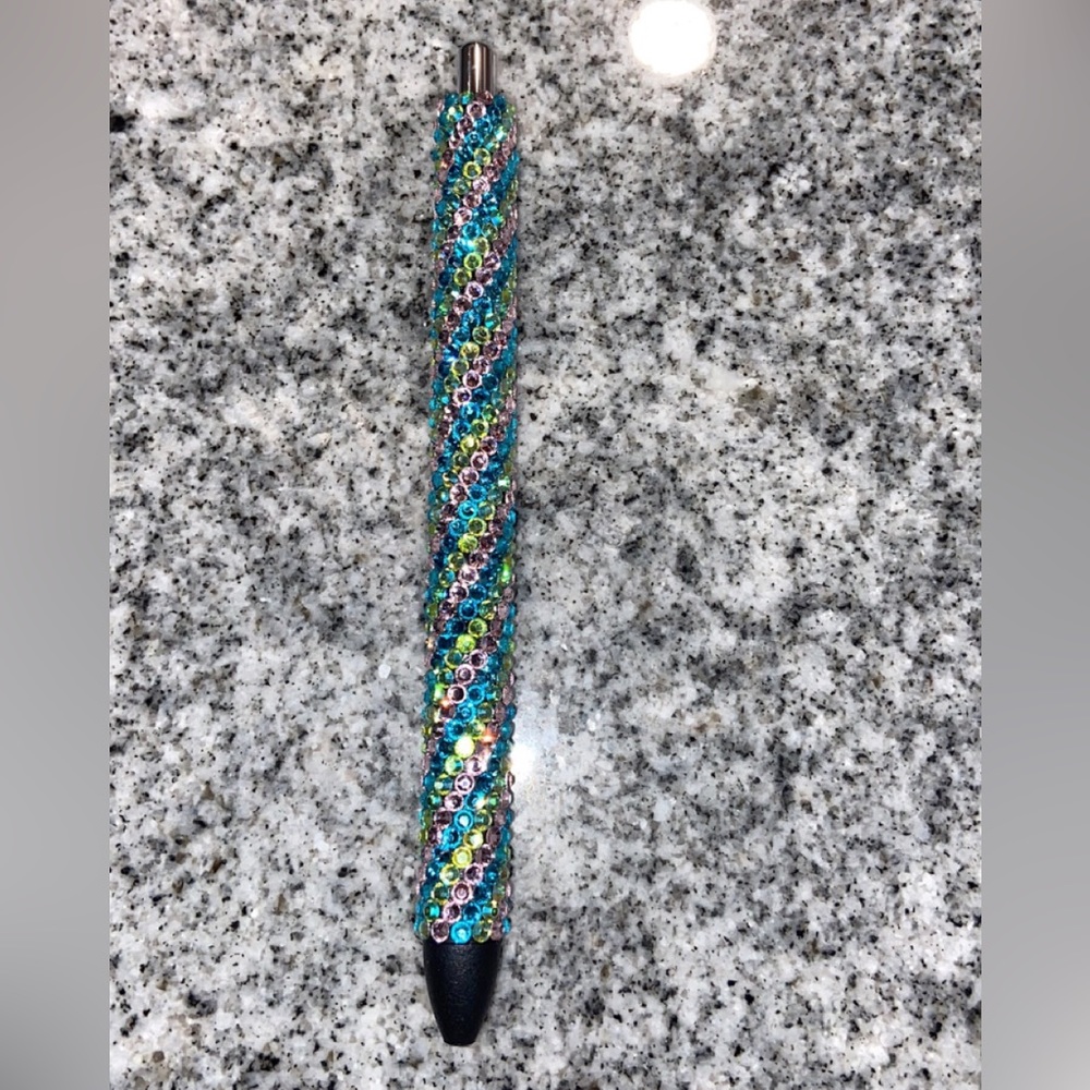 Blue, Green & Pink Rhinestone Gel Pen